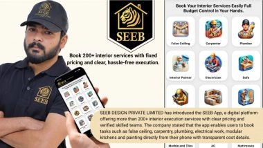 Business News | Pune-based Startup SEEB Launches App to Book 200+ Interior Execution Services Online from Home