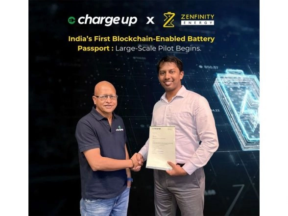 Business News | The Battery Gets a Digital Identity. India's First Blockchain-Based Battery Passport Pilot Launched by Zenfinity and Chargeup