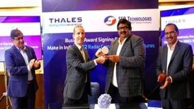 Business News | Thales Awards SFO Technologies RBE2 Radar Wired Structures Contract for Rafale Under Make in India