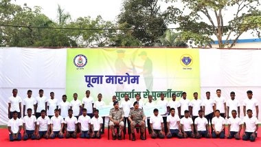 India News | 34 Naxals Carrying Rs 84 Lakh Reward Surrender in Bijapur Under State Rehabilitation Policy