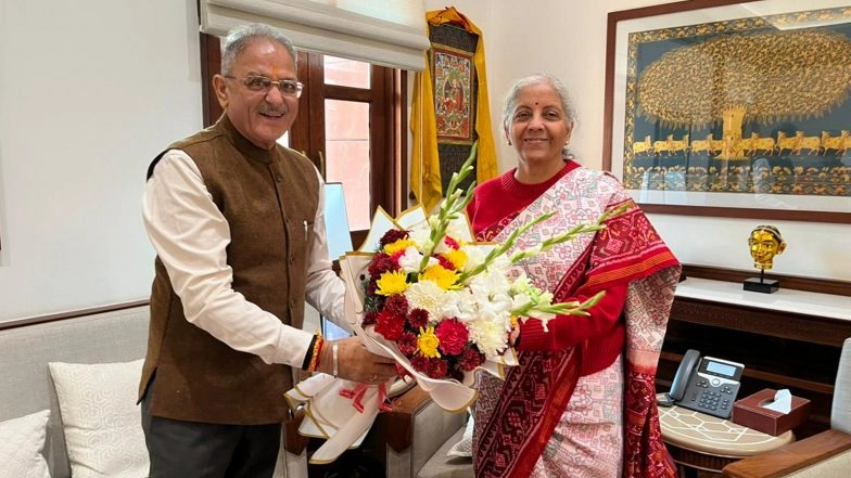 India News | Ladakh LG Meets with Nirmala Sitharaman; Discusses UT's Developmental Priorities