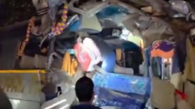 India News | Four Pilgrims Killed, 20 Injured in Truck-bus Collision in UP's Basti