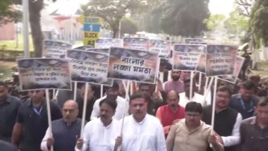 India News | Suvendu Adhikari, BJP Protest in Kolkata over Messi Event Mismanagement; Demands CM Resignation, Aroop Biswas' Custody