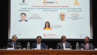 Business News | SIMS Pune Hosts 16th International Research Conference, SIMSARC'25, on 'Wealth to Wellbeing'
