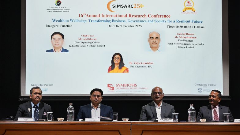 Business News | SIMS Pune Hosts 16th International Research Conference, SIMSARC'25, on 'Wealth to Wellbeing'