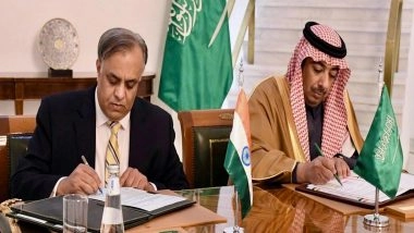 World News | India, Saudi Arabia Sign Agreement to Boost Official Travels, Bilateral Exchanges
