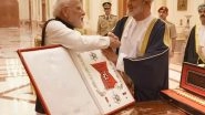 World News | PM Modi Conferred with Order of Oman by Sultan Haitham Bin Tarik in Muscat