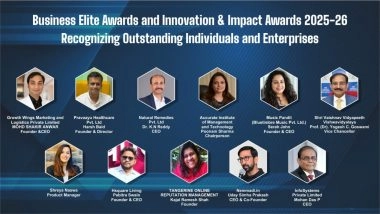 Business News | Business Elite Awards and Innovation & Impact Awards 2025-26 Recognizing Outstanding Individuals and Enterprises