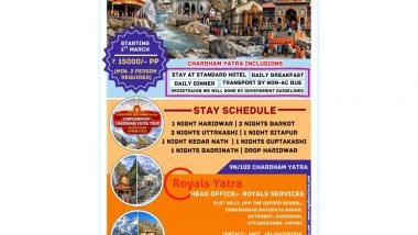 Business News | Royals Services (Royals Yatra) Announces Char Dham Yatra 2026 Packages with Complimentary Pilgrimage Giveaway