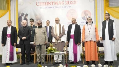 India News | VP Radhakrishnan Participates in Christmas Celebration Organised by Catholic Bishops' Conference of India