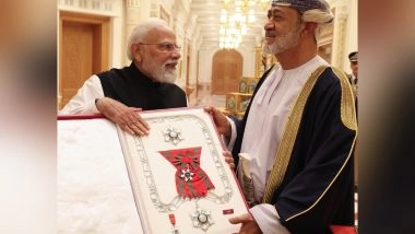 World News | 29 Nations, 29 Honours: Oman's Highest Civilian Award Conferred on PM Modi Marks His 29th Foreign Honour