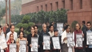 India News | Members of the Opposition Stage Protest Against VB G-RAM-G Bill in Parliament