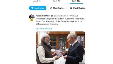 India News | PM Modi's Posts Feature in 8 of India's 10 Most-liked Tweets over Past 30 Days