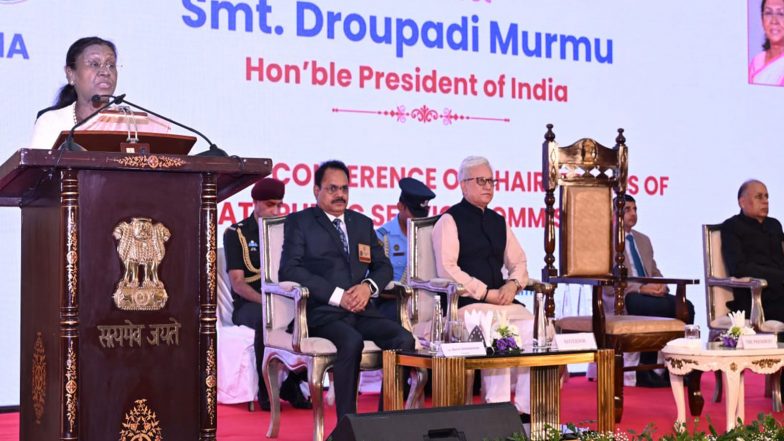 India News | President Droupadi Murmu Inaugurates National Conference of Public Service Commission Chairpersons in Hyderabad