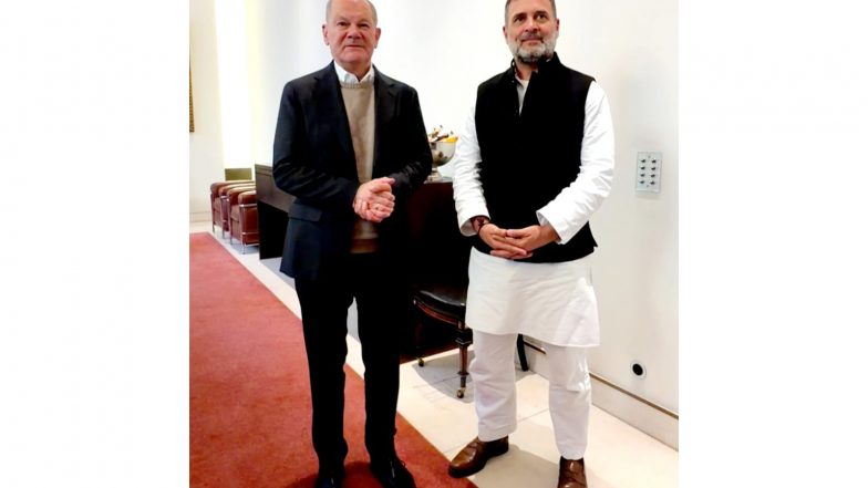 India News | Rahul Gandhi Holds Lunch Meeting with Former German Chancellor Olaf Scholz