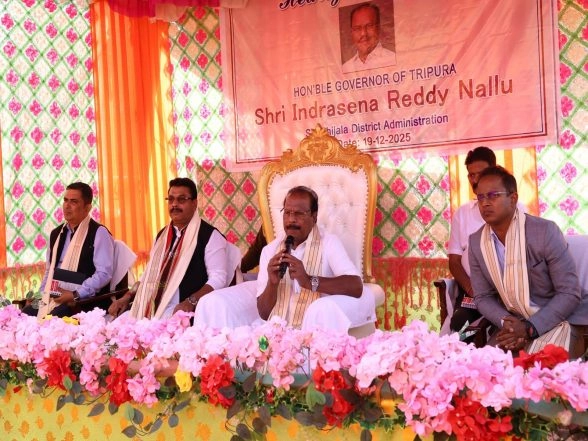 India News | Tripura: Governor Indra Sena Reddy Nallu Visits BSF Villages, Border Outpost in Sepahijala