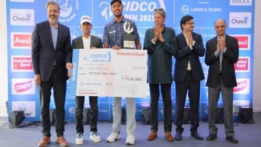 Sports News | CIDCO Open 2025: Veer Ahlawat Comes Through as Champion Courtesy Solid Final Round 67