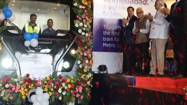 India News | Ahmedabad Gets First 'Make in India' Metro Train, CM Bhupendra Patel Flags off Indigenous Coaches from Kolkata