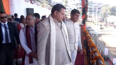 Sports News | Uttarakhand CM Pushkar Singh Dhami Inaugurates Sansad Khel Mahotsav in Almora