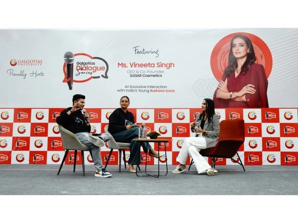 Business News | Galgotias University Hosts Inspiring Galgotias Dialogue Series Featuring Vineeta Singh, Founder & CEO, SUGAR Cosmetics