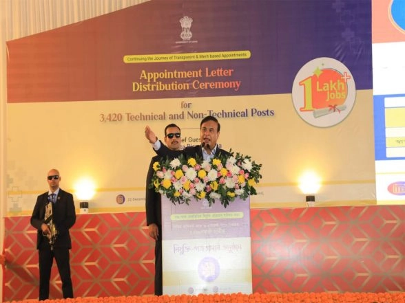 India News | Assam CM Sarma Hands over Appointment Letters to 3,420 Candidates in Health Sector