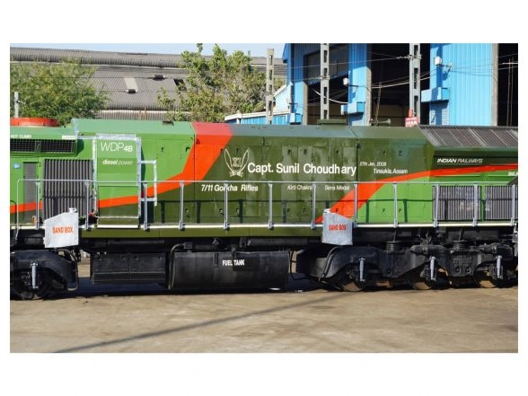 India News | Northeast Frontier Railway Names Locomotive in Honour of Kirti Chakra Awardee Captain Sunil Kumar Chowdhary