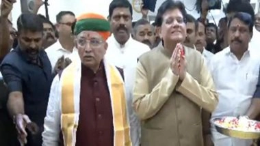 India News | Piyush Goyal Arrives in Chennai as BJP Election In-charge, Core Committee Meets to Chart Tamil Nadu Strategy