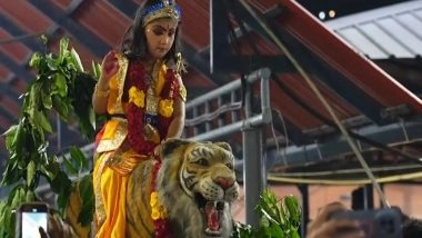 India News | Kerala: Sabarimala Temple Shines During the Grand Karpoorazhi Festival