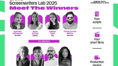 Business News | Cininfo Screenwriters Lab 2025 Announces Four Winners