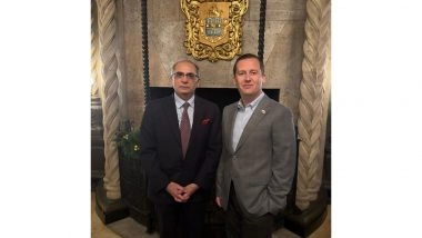 World News | US Envoy Sergio Gor Holds Talks with Indian Counterpart Kwatra Amid Christmas Festivities