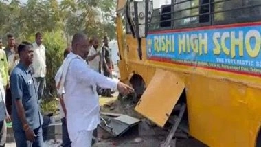 India News | Telangana: Several Students Injured After School Picnic Bus Overturns in Mahbubnagar