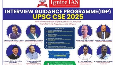 Business News | Ignite IAS Launches Interview Guidance Programme (IGP) for UPSC CSE 2025: Transforming Aspirants into Officers