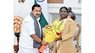 India News | BJP National Working President Nitin Nabin Pays Courtesy Visit to President Murmu, Lauds Her Commitment to Nation's Development