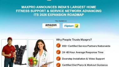 Business News | Maxpro Fitness Launches Most Comprehensive Home Fitness Service Network as Part of 2026 Plans Across India