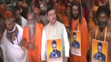 India News | Pro-Hindu Activists Protest Outside Bangladesh Deputy High Commission in Kolkata