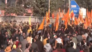 India News | J-K: Protestors Burn LG Manoj Sinha's Effigy to Oppose Admissions in Shri Mata Vaishno Devi Medical College
