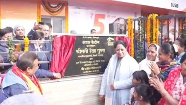 India News | Delhi CM Rekha Gupta Inaugurates Atal Canteen in Pitampura