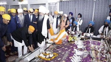 India News | Bihar CM Nitish Kumar Offers Prayers on Guru Gobind Singh's Prakash Purb in Patna Sahib