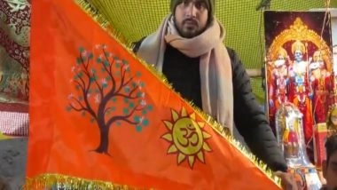 India News | Demand Surges for Ram Mandir Flag in Ayodhya, Shopkeepers Give Special Orders