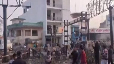 India News | Uttarakhand: Protest Turns Violent in Rishikesh as Locals Block Railway Tracks, Pelt Stones; Opposing Forest Dept's Survey