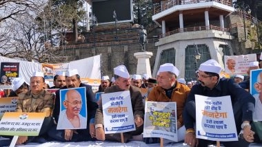 India News | Top Congress Leadership Holds Dharna in Shimla Against Changes in MGNREGA