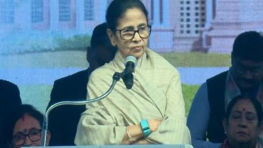 India News | West Bengal CM Mamata Banerjee Lays Foundation Stone of Durga Angan, Says She is Secular and Believes in All Religions