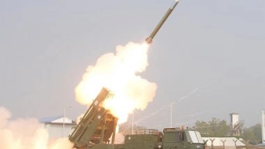 India News | DRDO Successfully Conducts Maiden Flight Test of 120 Km Strike Range Pinaka Rockets