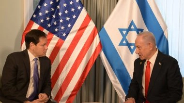 World News | Netanyahu Meets US Secretary of State Rubio at Mar-a-Lago Ahead of Trump Talks