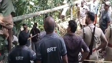India News |  Kerala: Tiger Falls into Well in Pathanamthitta; Rescue Efforts Underway