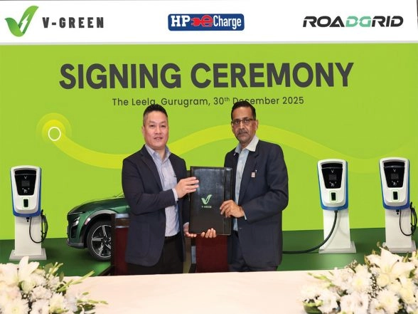 Business News | V-GREEN Signs Strategic Agreement with HPCL to Develop Electric Vehicle Charging Infrastructure at HPCL Retail Outlets