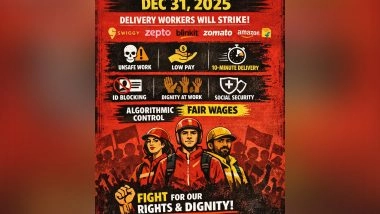 India News | Telengana: Gig Workers to Go on Nationwide Strike on Dec 31 over Five Key Demands