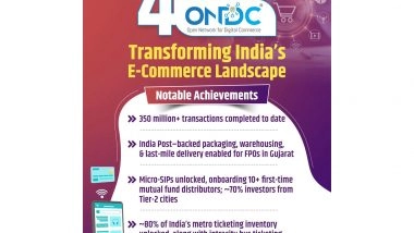 Business News | ONDC Completes Four Years, Expands Reach Across India's Digital Commerce Ecosystem