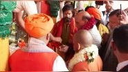 India News | Defence Minister Rajnath Singh Offers Prayers at Hanumangarhi Temple Before Attending Second Anniversary of Ram Lalla Pran Pratishtha in Ayodhya