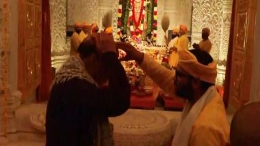 India News | Rajanth Singh Offers Prayers at Ram Janmbhoomi Temple in Ayodhya on Second Anniversary of Ram Lalla Pran Pratishtha